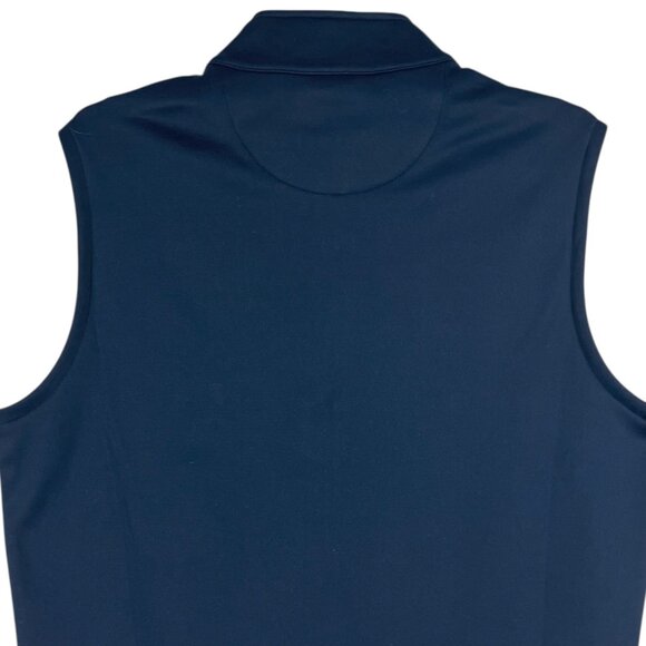 St John's  Bay Men's Stretch Pullover Quarter Zip Navy Vest Size Medium NWT - Picture 5 of 8